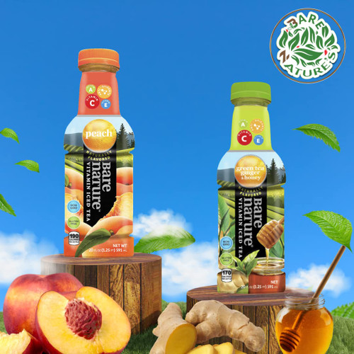 Bare Nature Vitamin Iced Tea - Variety Pack (12 ct of 20 Fl oz Bottles)