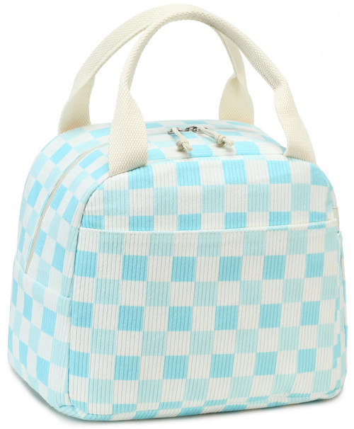 LEDAOU Lunch Box for Women Insulated Lunch Bag Corduroy Lunch Tote Bags Leakproof Cooler Lunch Case for Travel Work Picnic-1761181311