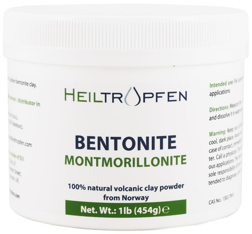 Bentonite Montmorillonite powder, 1 Pound, ULTRA FINE, Montmorillonite content: 95%, Natural Mineral Dust. Heiltropfen®