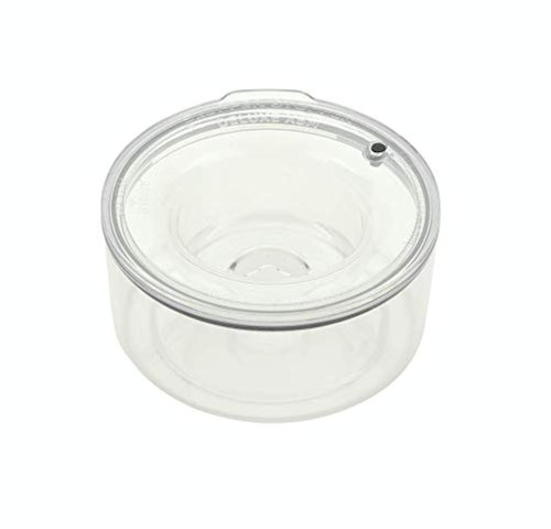 Slopper Stopper Dripless Water Bowl - Tritan Plastic Bowl Unit - for XSM Small Breed Dogs & Cats 0-20 Lbs, 6.85” Dia, 1.25 Quart Capacity