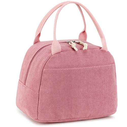 LEDAOU Lunch Box for Women Insulated Lunch Bag Corduroy Lunch Tote Bags Leakproof Cooler Lunch Case for Travel Work Picnic-1761181475