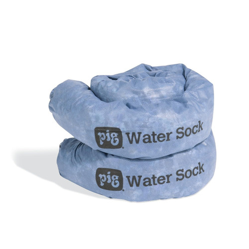 PIG Mildew-Resistant Absorbent Sock - Water Absorbing Snake - 3" x 48" - 1-Gal Absorbency - Pack of 2 - PM50070