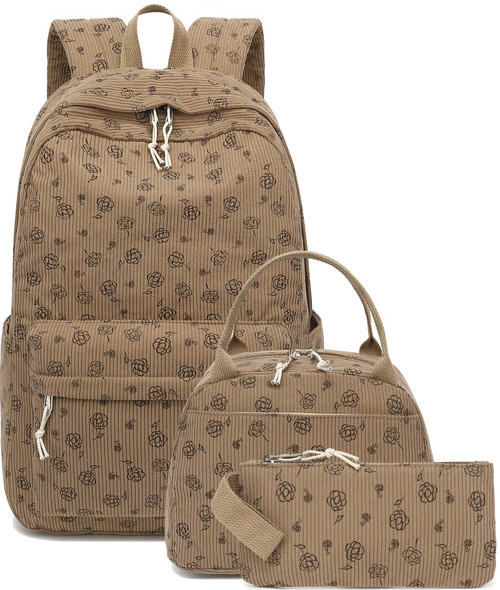 LEDAOU Backpack for Girls School Bag Kids Bookbag Teen Backpack Set Daypack with Lunch Bag and Pencil Case-1761181804