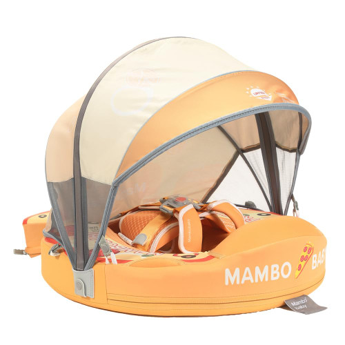 Mambobaby Float with Canopy Baby Pool Floats Non Inflatable for Swimming Baby Swim Float Safety Swim Tranier Upgraded Tail Solid Pool Float for Infant Toddler 3-24 Months, Pizza Mambobaby Float with Canopy Baby Pool Floats Non Inflatable for Swimming Baby Swim Float Safety Swim Tranier Upgraded Tail Solid Pool Float for Infant Toddler 3-24 Months, Pizza
