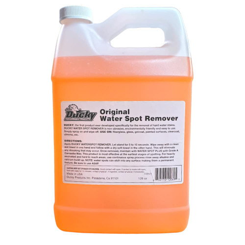 DUCKY PRODUCTS Original Water Spot Remover: Spray for Boat, Car, Motorcycle & RV Exterior Detailing, 128 oz DUCKY PRODUCTS Original Water Spot Remover: Spray for Boat, Car, Motorcycle & RV Exterior Detailing, 128 oz