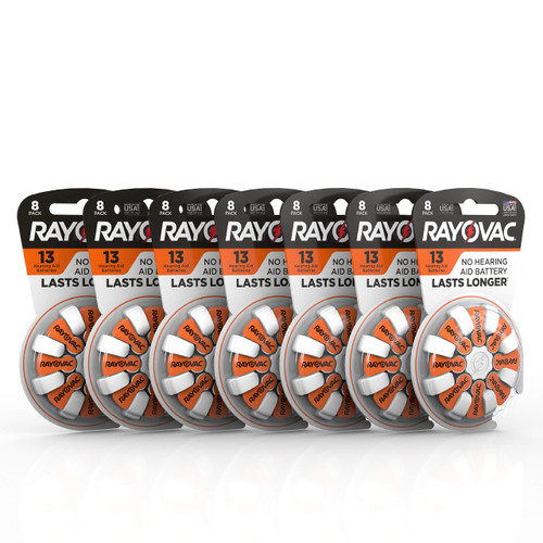 Rayovac Size 13 Hearing Aid Batteries (56 Pack), Size 13 Batteries