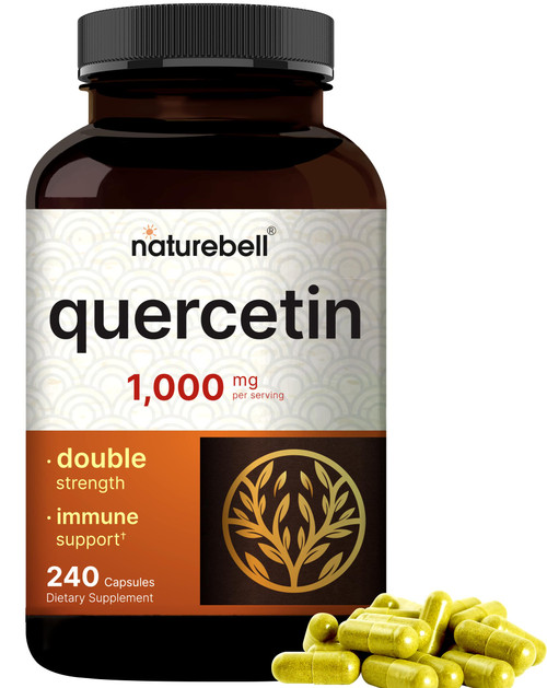 NatureBell Quercetin1000mg Per Serving | 240 Capsules, Ultra Strength Quercetin Supplement | Bioflavonoids for Healthy Immune Support, Third Party Tested, Non-GMO & No Gluten