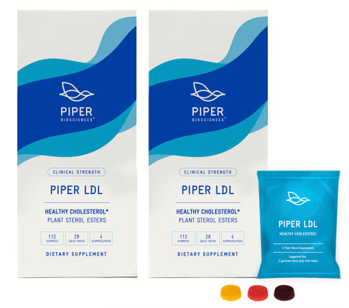Piper LDL Cholesterol Health Plant Sterol Gummies: Plant Sterols Cholesterol Supplement (2 Boxes, 224 Gummies)