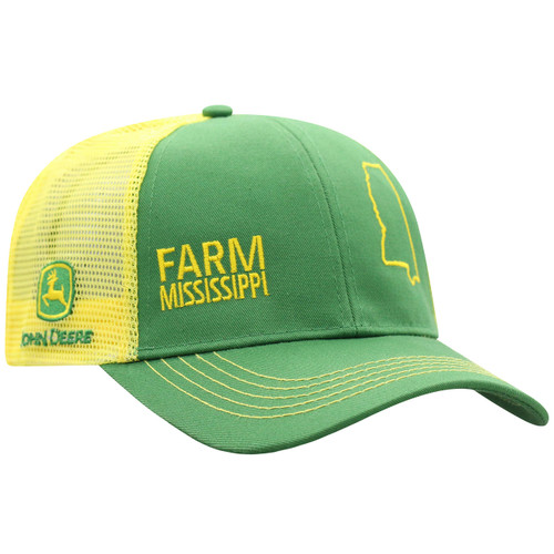 John Deere Farm State Pride Cap-Green and Yellow-Mississippi