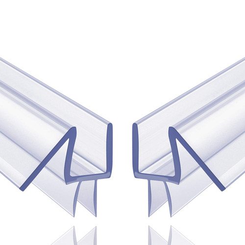 2-Pack Butecare Frameless Shower Door Bottom Seal for Glass Doors – Stop Shower Leaks and Create a Water Barrier (3/8” x 39”)