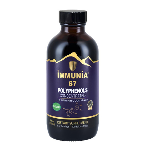 Immunia 67 Polyphenols - Elderberry Concentrate & Antioxidant Fruits. Premium Antioxidant Supplement with 67 Polyphenols (Anthocyanins, Quercetin, Resveratrol, etc.) 24-Day Supply per Bottle (1-Pack)
