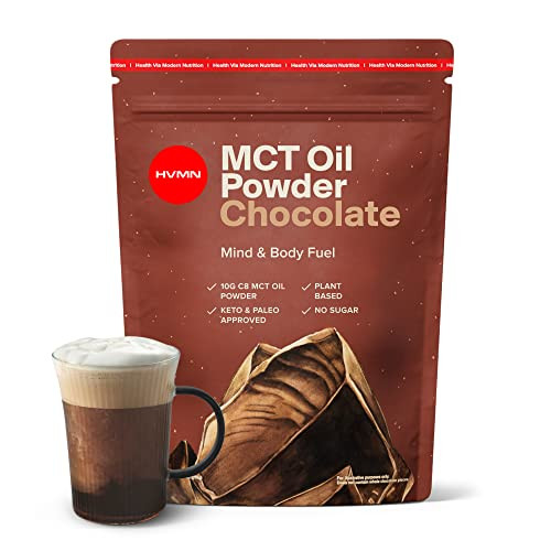 H.V.M.N. MCT Oil Powder - Energy-Boosting Keto-Friendly Creamer, Increase Mental Clarity, Mix into Coffee Shakes, Baked Goods and More - 25 Servings (Chocolate)
