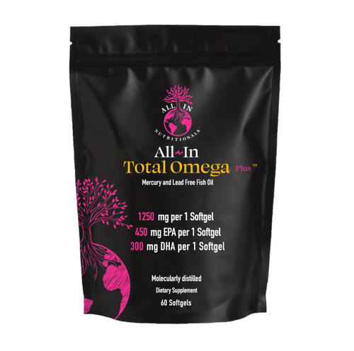 All In Nutritionals Total Omega + Capsule. Truly a one of a Kind Pure, Potent, and Clean Mercury and Lead-Free Fish Oil Formula Delivered to Your Door. 30 Day Supply in Every Pouch! All In Nutritionals Total Omega + Capsule. Truly a one of a Kind Pure, Potent, and Clean Mercury and Lead-Free Fish Oil Formula Delivered to Your Door. 30 Day Supply in Every Pouch!