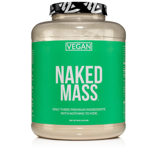 NAKED Vegan Mass - Natural Vegan Weight Gainer Protein Powder - 1,230 Calories, Non-GMO, Soy & Gluten Free, No Artificial Ingredients - 8LB Bulk - 11 Servings