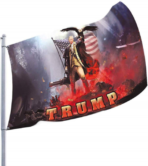 QIroseonly Donald Trump Flag 3X5 Foot - 2024 Trump President Flags Keep America Great Flag 3x5 ft with Brass Grommets MAGA (gold)