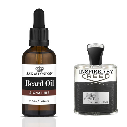 Jax of London Inspired Beard Oil For Beard Growth And Conditioning - With Organic Coconut, Avocado oil, Almond oil, Jojoba oil, Argan oil, Vitamin E - Made In the UK (50ml) (Signature)