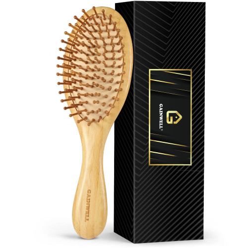 GAINWELL Bamboo Hair Brush for Hair Growth, Natural Bamboo Bristles Detangling Wooden Paddle Hairbrush for Massaging Scalp, for Women Men and Kids, for All Hair Types, with Ergonomic handle GAINWELL Bamboo Hair Brush for Hair Growth, Natural Bamboo Bristles Detangling Wooden Paddle Hairbrush for Massaging Scalp, for Women Men and Kids, for All Hair Types, with Ergonomic handle