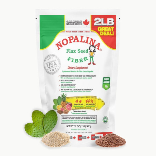 Nopalina The Original | 2 Lb Bag | 60 Servings | Flax Seed, Psyllium, Oat and Wheat Bran | Omega 3, 6 & 9 | Can Help with Regularity & More