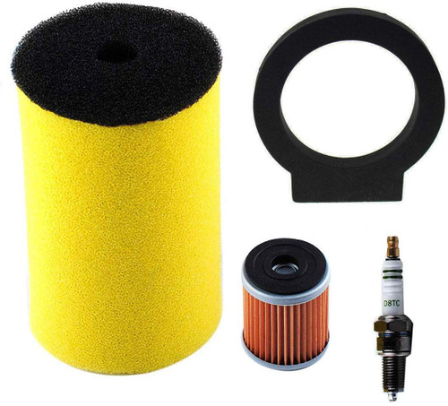 Supermotorparts 1YW-14451-00-00 Air Oil Filter for Yamaha Timberwolf 250 Big Bear 350 Moto-4 250 350 Kodiak 400 Big Bear 350 Big Bear 4x4 1987-1999 with Spark Plug
