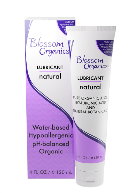 Blossom Lube Organics Personal Lubricant for Women 4 Fl Oz - pH Balanced, Non-Irritating, Water Based Personal Lubricant, Free of Harsh Ingredients, Toy Friendly