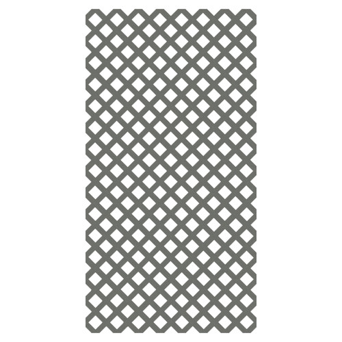 4 ft. x 8 ft. Nantucket Gray Garden Vinyl Lattice
