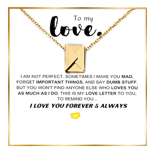 ziella Personalized Envelope Locket Necklace for Women,To My Love-Envelope Love Letter Necklace,Custom Photo Message Jewelry Gift For Girlfriend-1764396560