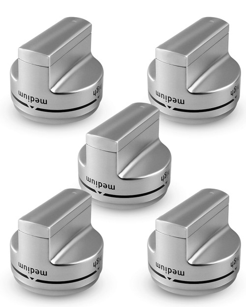 W11101439 Oven Range Burner Control Knob Compatible with Maytag MGR6600FZ0 MGR6600FB0 MGR7700LZ1 Gas Stove, Ultra Heat Resistant Stove Surface Burner Knob Replaces W11101439, 5 PCS