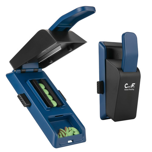 Auto Centering Pill Cutter Device, Pill Splitter Made of Aviation Aluminum Alloy with 402 Stainless Blade, Anti Cut Design,Ergonomic Operation Control,Designed in The USA