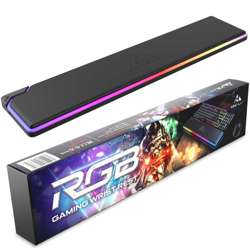 Kraylay RGB Backlit Gaming Wrist Rest | RGB Wrist Support for Keyboard | Keyboard Wrist Rest with 14 Color Modes | 17x4x1 Inches Wrist Pad for Keyboard | Wrist Rest for Computer, Laptop, | Black Kraylay RGB Backlit Gaming Wrist Rest | RGB Wrist Support for Keyboard | Keyboard Wrist Rest with 14 Color Modes | 17x4x1 Inches Wrist Pad for Keyboard | Wrist Rest for Computer, Laptop, | Black