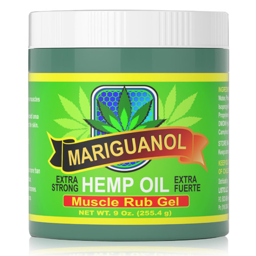Mariguanol Extra Strong Muscle Rub Gel with Hemp Oil 9 Oz. – Alleviates Aches, Muscle Stiffness, & Improves Joint Mobility – Net Wt. 9 oz (255.4 g) [Pack of 1]