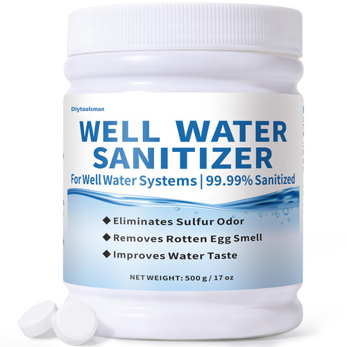 Well Water Purification Tablets – For Sulfur Odors, Rotten Egg Smell, Iron Buildup & Awful Sewer Smells – Improves Taste & Odor | Food-Grade Formula