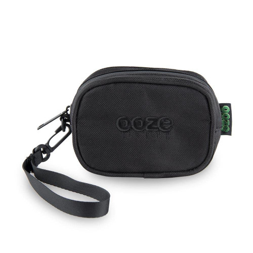 Ooze Smell Proof Wristlet Pouch - Black - 3 X 5 X 1.5 - Discreet Travel Bag With Lock - Carbon Lining - Odor Proof