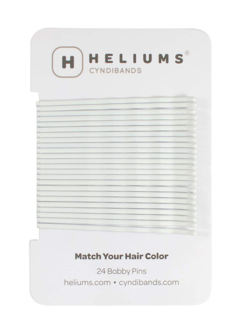 Heliums Large Bobby Pins - Platinum White - 2.5 Inch Extra Long Wavy Hair Pins - 24 Pack