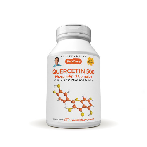 ANDREW LESSMAN Quercetin 500mg - 60 Capsules - 500 mg Unique Quercetin Phospholipid Complex, Highly Absorbable Formula to Support Healthy Heart, Circulatory and Immune Function. No Additives.