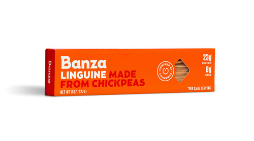 Banza Chickpea Pasta, Linguine - Gluten Free Healthy Pasta, High Protein, Lower Carb and Non-GMO - (Pack of 12)