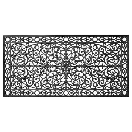 Calloway Mills 900223672 Gatsby Rubber Doormat, 3' x 6', Black