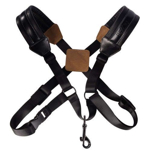 Rayzm Saxophone Strap, Universal Double Shoulder Leather Strap for Sax, Adjustable Padded Harness Strap for Alto Tenor Baritone Saxophone (Small Size) Rayzm Saxophone Strap, Universal Double Shoulder Leather Strap for Sax, Adjustable Padded Harness Strap for Alto Tenor Baritone Saxophone (Small Size)