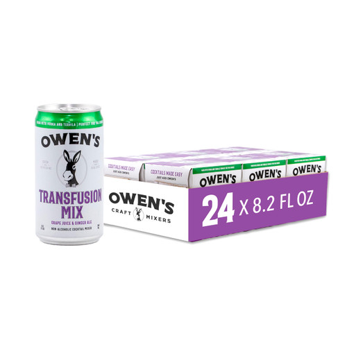 Owen's Craft Mixers - Barstool Transfusion Mix (8.5oz Cans, Pack of 16)