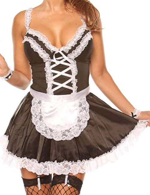 Unibaby Sexy Maid Costume for Women Anime Cosplay Outfits Apron Lace Lingerie Set