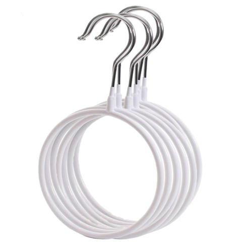 Belt/Scarf Hangers Organizer for Closet - 8 PCS Nonslip Large Scarves Holder Rack for Neckties, Winter Shawls Display, Pashminas (White) Belt/Scarf Hangers Organizer for Closet - 8 PCS Nonslip Large Scarves Holder Rack for Neckties, Winter Shawls Display, Pashminas (White)