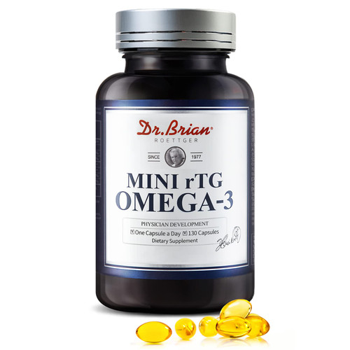 Dr.Brian Fish Oil Supplement 130 Softgel, Highly Absorbed rTG Mini Omega 3 Fish Oil Capsule with EPA/DHA Fatty Acids Vitamin D E, 500mg rTG Omega-3 Support Heart Brain Immune Health No Fishy Taste