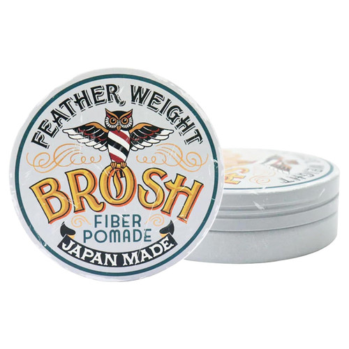 BROSH Feather Weight Fiber Pomade with Flexible Hold & Matte Texture, Weightless Water-Based Hair Styling Clay for Men, 4 Oz