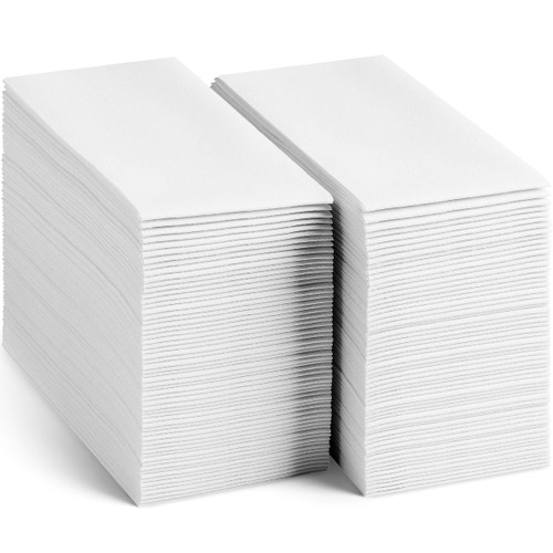 200-Pack Servietto Disposable Linen-Feel Guest Towels, 12" x 17" Cloth-Like Hand Bathroom Napkins - Made In USA, Soft and Absorbent Paper Napkin for Kitchen, Bathroom, Party, Wedding, Or Event
