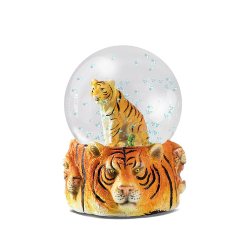 Water Globe - Tiger from Deluxebase. Snow Globe Animal Decor with Tiger Figurines. Glass Glitter Globe with Resin Figurines and Molded Base. Great Home Decorations, Novelty Decor and Tiger Gifts.