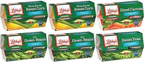 Libby's Microwavable Cups 4-4oz Cups (Pack of 6) Choose Vegetable Type Below (Sampler Pack) Libby's Microwavable Cups 4-4oz Cups (Pack of 6) Choose Vegetable Type Below (Sampler Pack)
