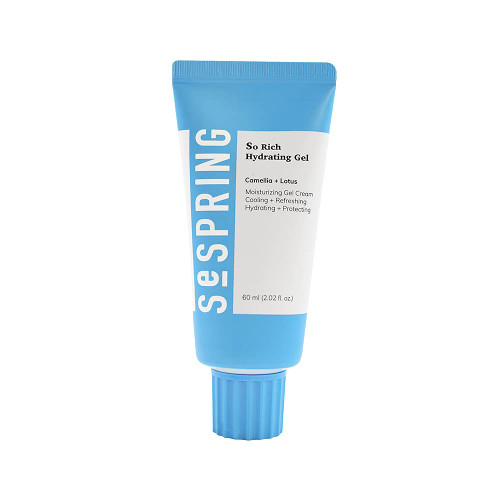 SeSpring So Rich Hydrating Gel Moisturizer, Gel to Cream Facial Moisturizer, Hyaluronic Acid, Made with Camellia and Lotus, Korean Skincare, Clean Beauty, Vegan, Cruelty Free, + Paraben Free, 2.02 oz