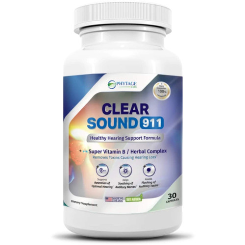 Clear Sound 911 Hearing Support Formula, Ear and Brain Health Supplement, Supports Healthy Auditory Function - 30 Capsules-1764551460