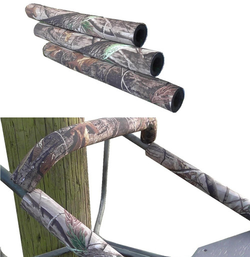 Tree Stand Rail Pads, Shooting Rail Pads - Timber Camo - for Ladder, Tripod and Climbing Tree Stands (1-Piece Pack (Approx 17.5"))
