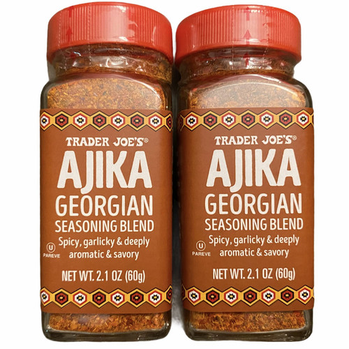 Trader Joe's Ajika Georgian Seasoning Blend (Pack of 2)- Spicy Garlicky & Deeply Aromatic & Savory, 2.1 Ounce (Pack of 2)