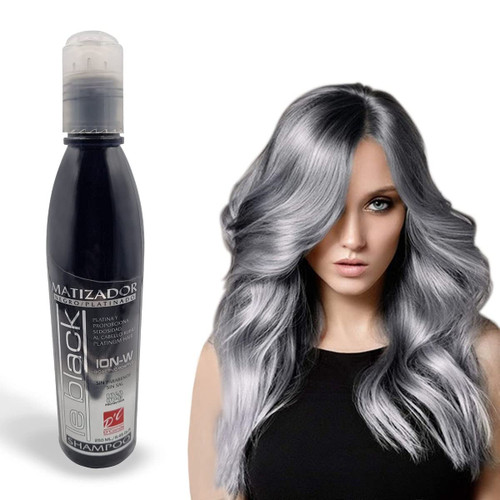 Le Black Toning Shampoo to Platinum Blonde Hair, Dyed Hair, Gray Hair Toner, Salt Free and Paraben Free, Extends the Duration of the Dye, Eliminates Greenish and Yellow Visions Providing Smoothness and Shine, 8.45 oz.
